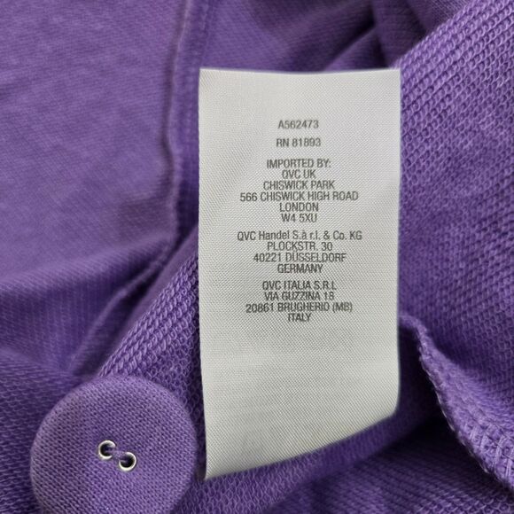 Susan Graver Weekend Women XL Petite Marina Knit Blazer Dried Lavender - Picture 9 of 12